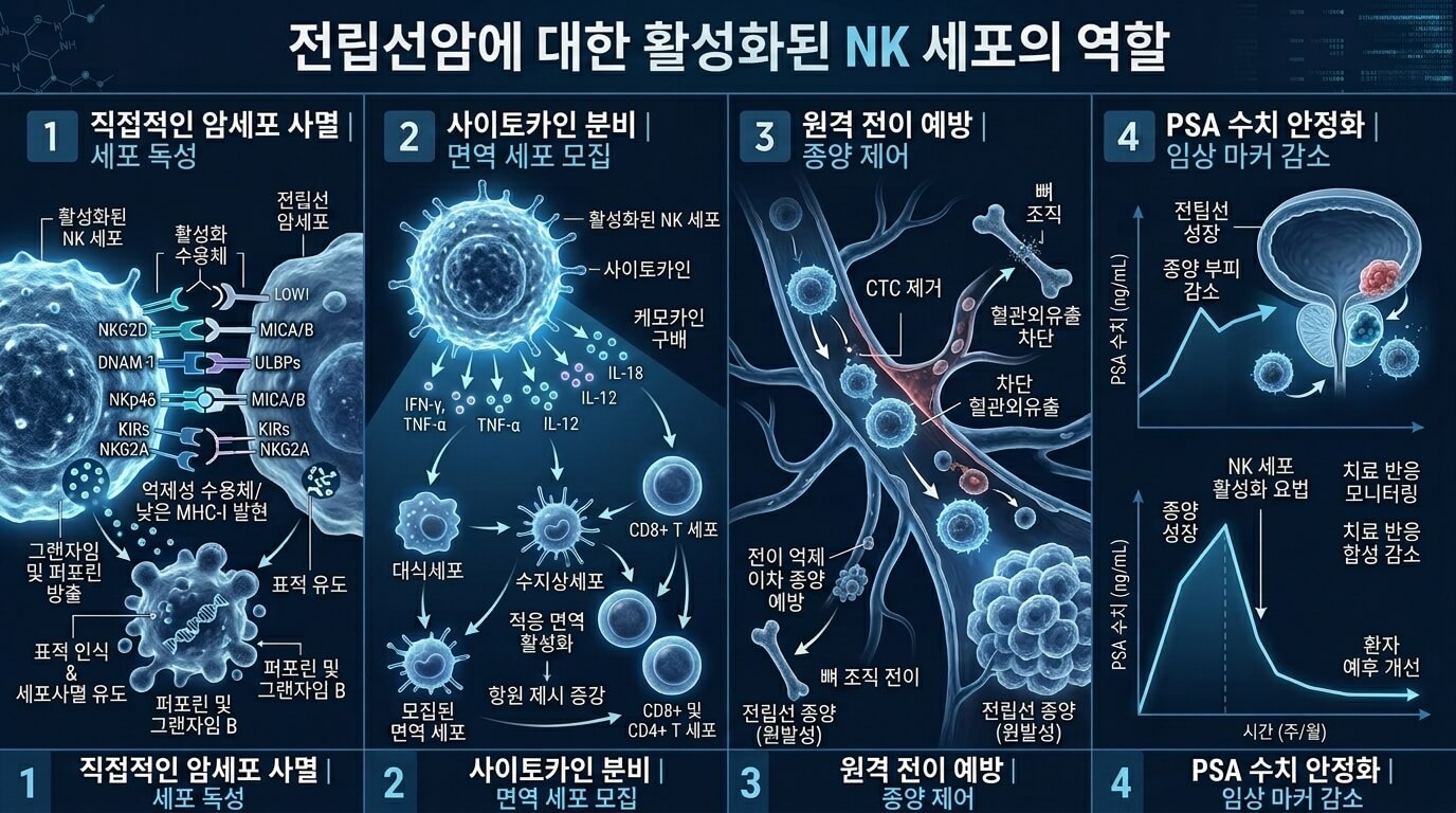 전립선암 NK세포 4가지 역할 PSA 안정화