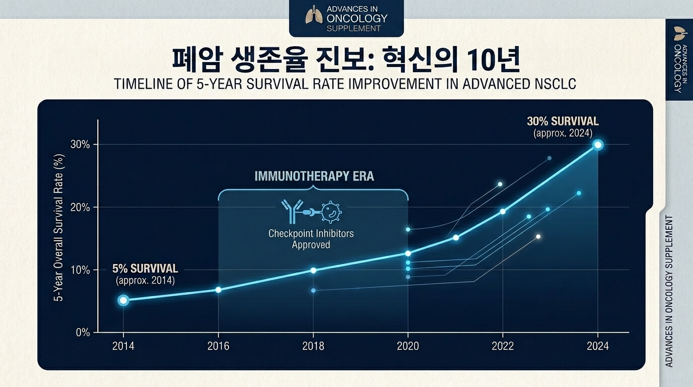 폐암 4기 생존율 변화 면역항암제 시대