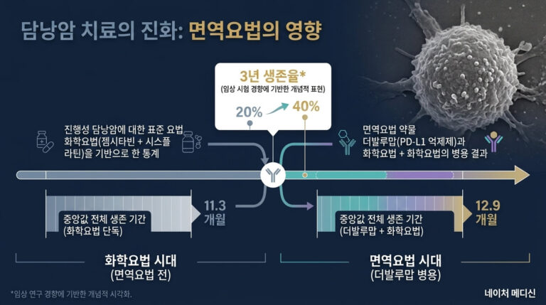 담낭암 4기 생존율 임핀지 면역항암제 변화